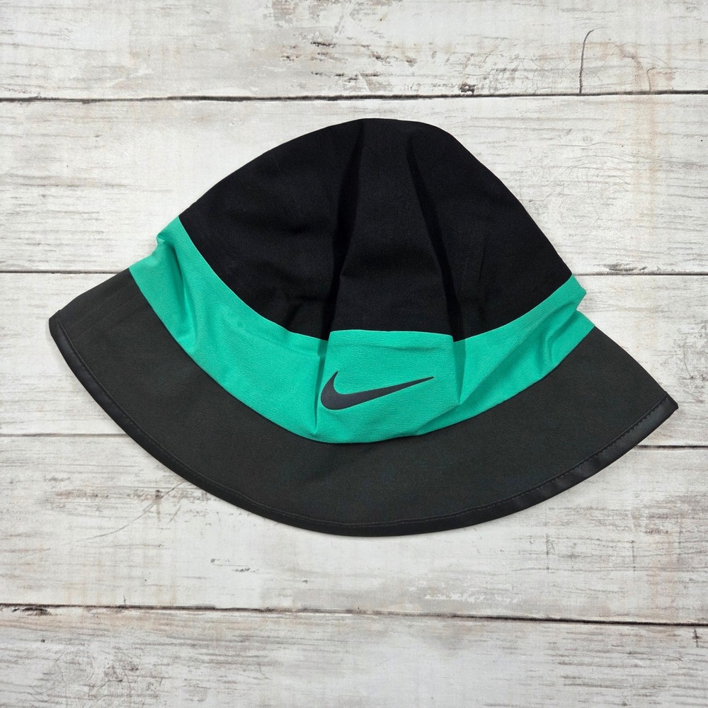 Nike Bucket Hat Unisex S/M Black Teal Storm-FIT Running DM8459-011 Adjustable